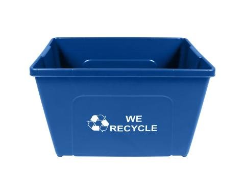 18-Gallon Blue Curbside Recycling Bin