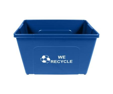 18-Gallon Blue Curbside Recycling Bin