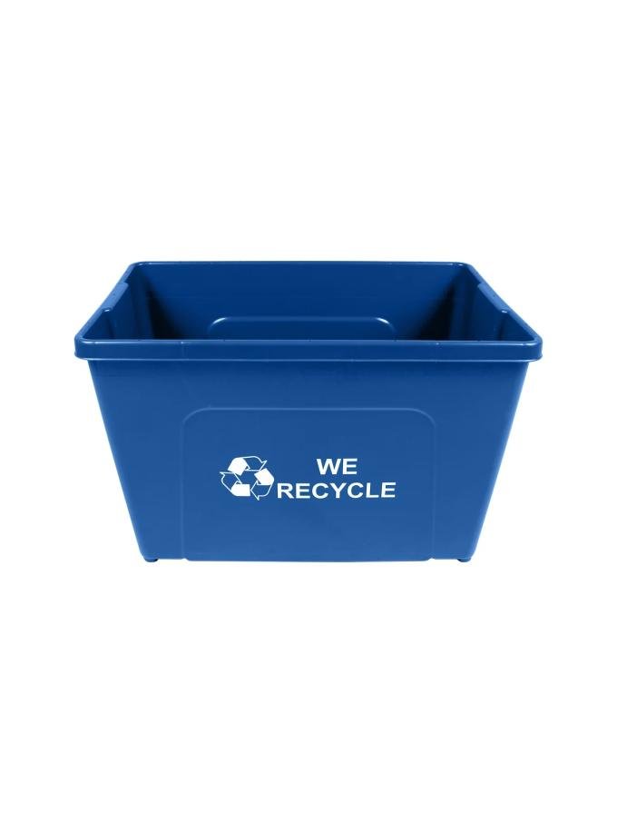 18-Gallon Blue Curbside Recycling Bin