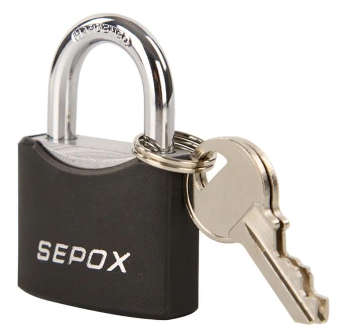 Weather-Proof Outdoor Padlock, Brass Cylinder, Heavy-Duty Solid Steel Body