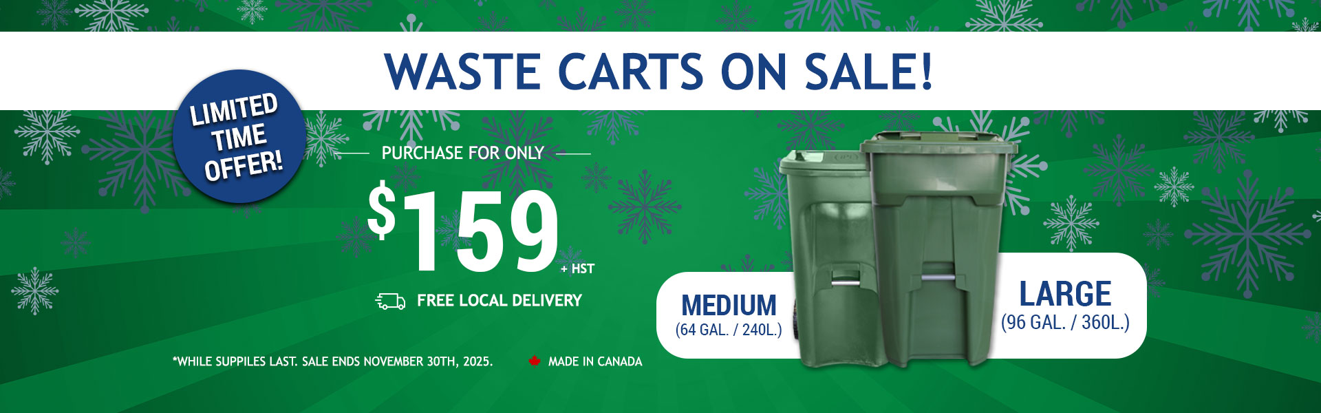 Waste carts on sale